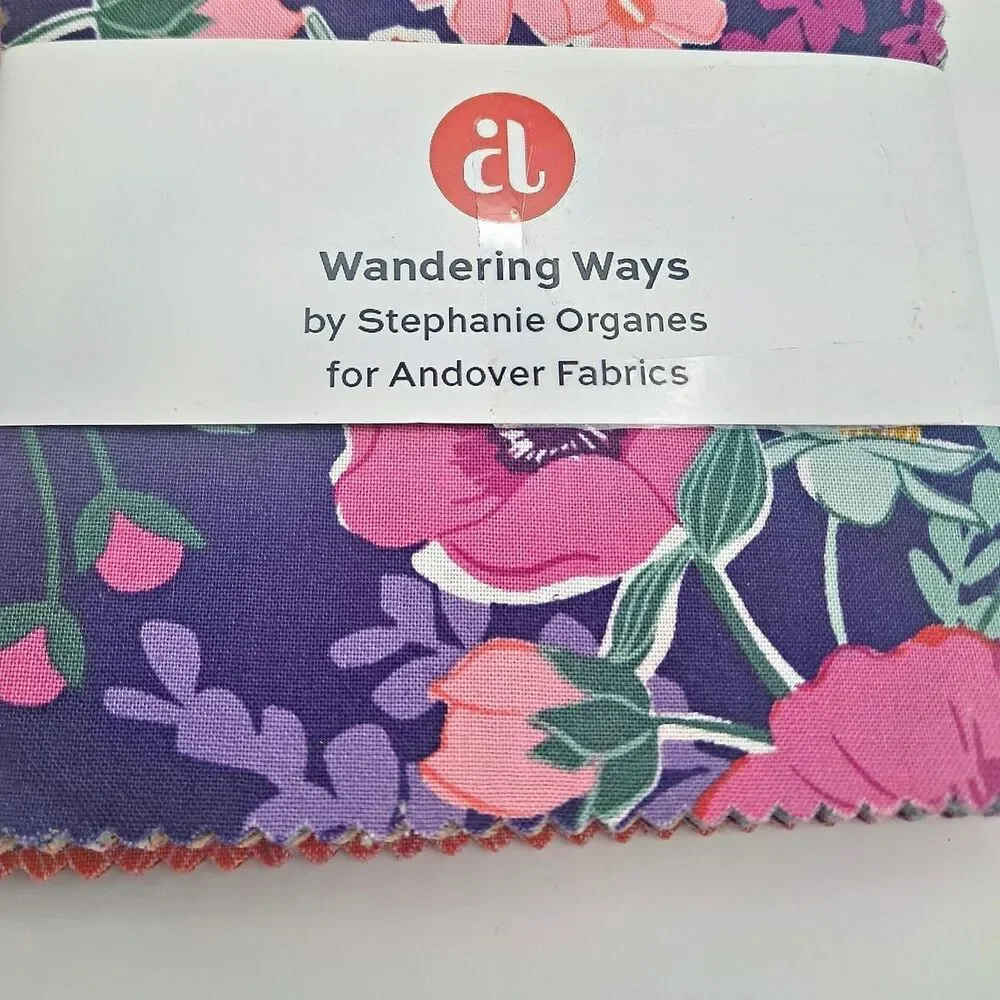 Quilting Cotton Fabric Charms Bundle Wandering Ways by Stephanie Organes Sewing